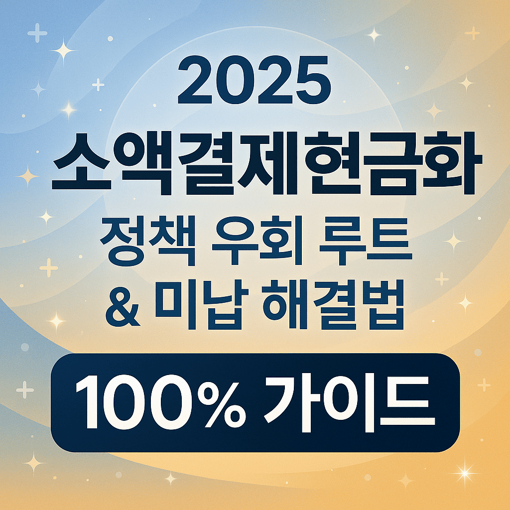 2025 소액결제현금화 정책 우회 루트 & 미납 해결법 100 가이드